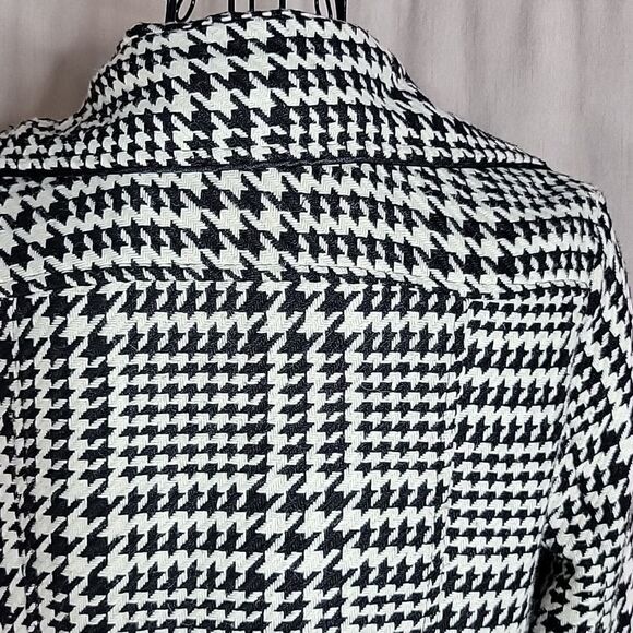 IZ BYER CALIFORNIA Houndstooth Double Breasted Coat Medium - Picture 6 of 9